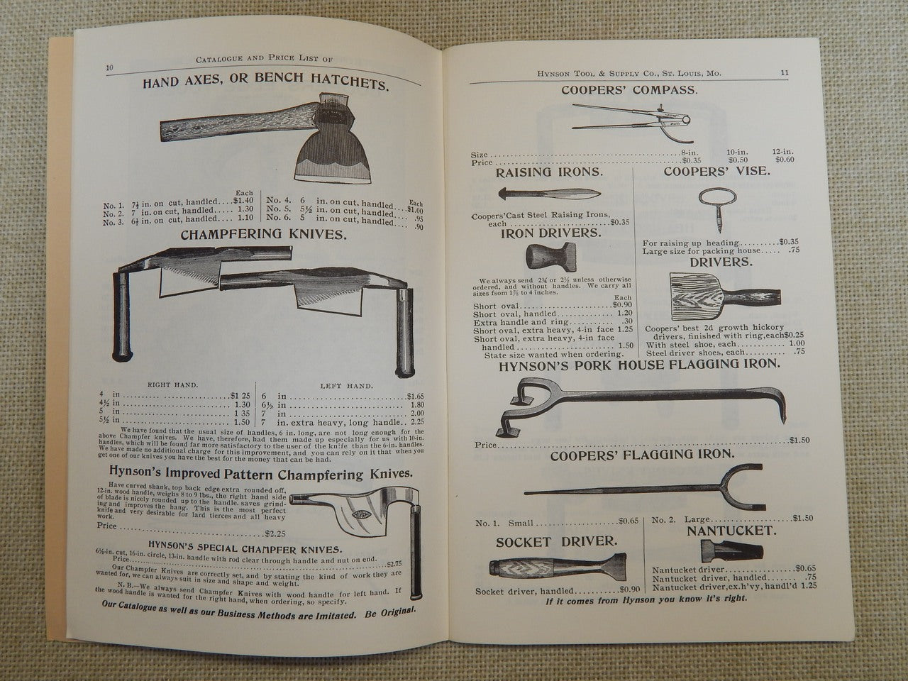 1903 Hynson Tool & Supply Company Catalog -- Cooper's Tools (reprint)