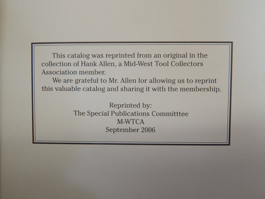 1895 National Saw Company Catalog (reprint)