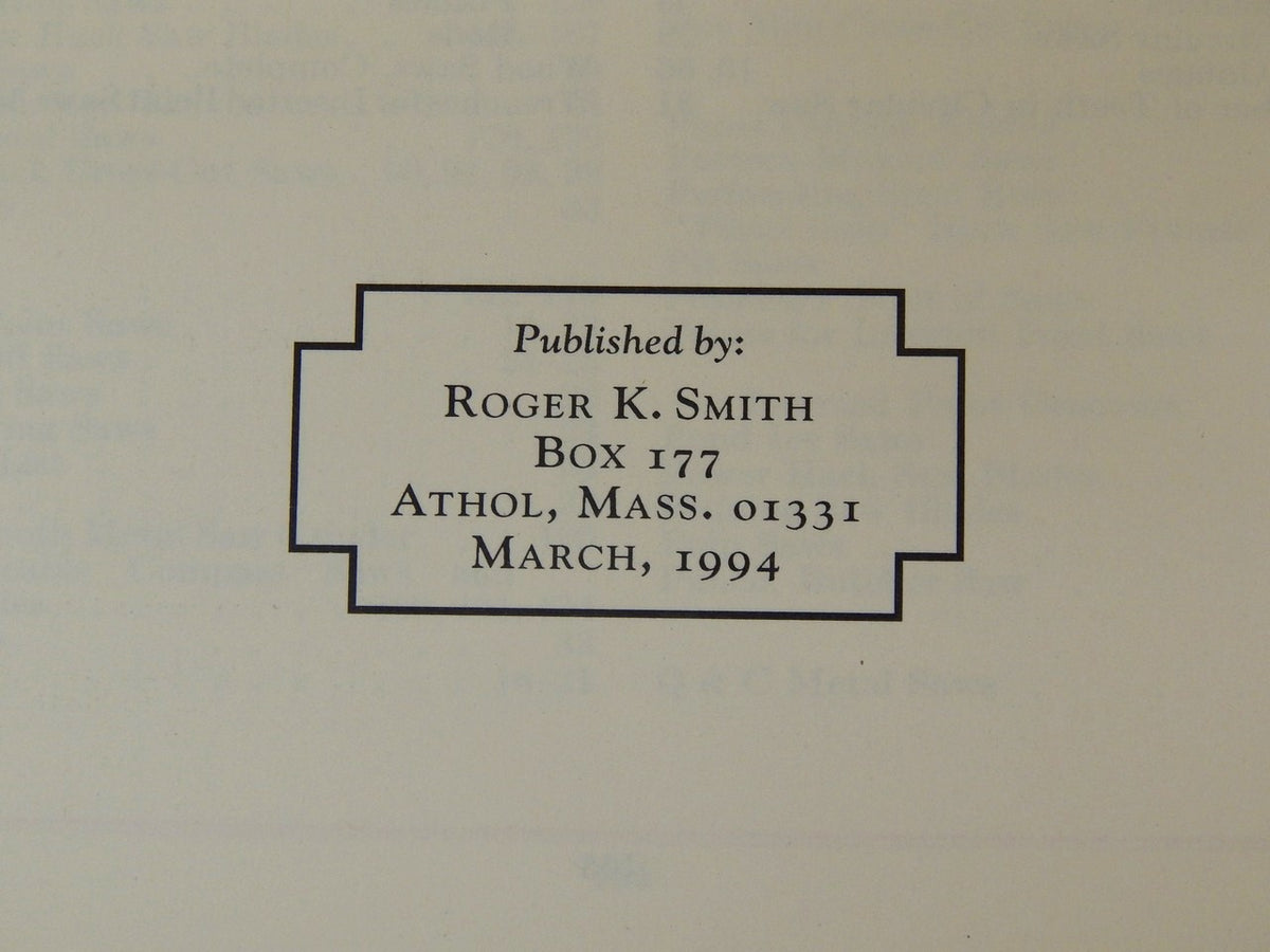 Simonds Saws & Knives Catalog 1919 Reprint 1994 by Roger K. Smith