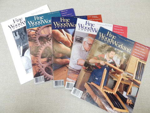 Lot of Five Vintage Fine Woodworking Magazines