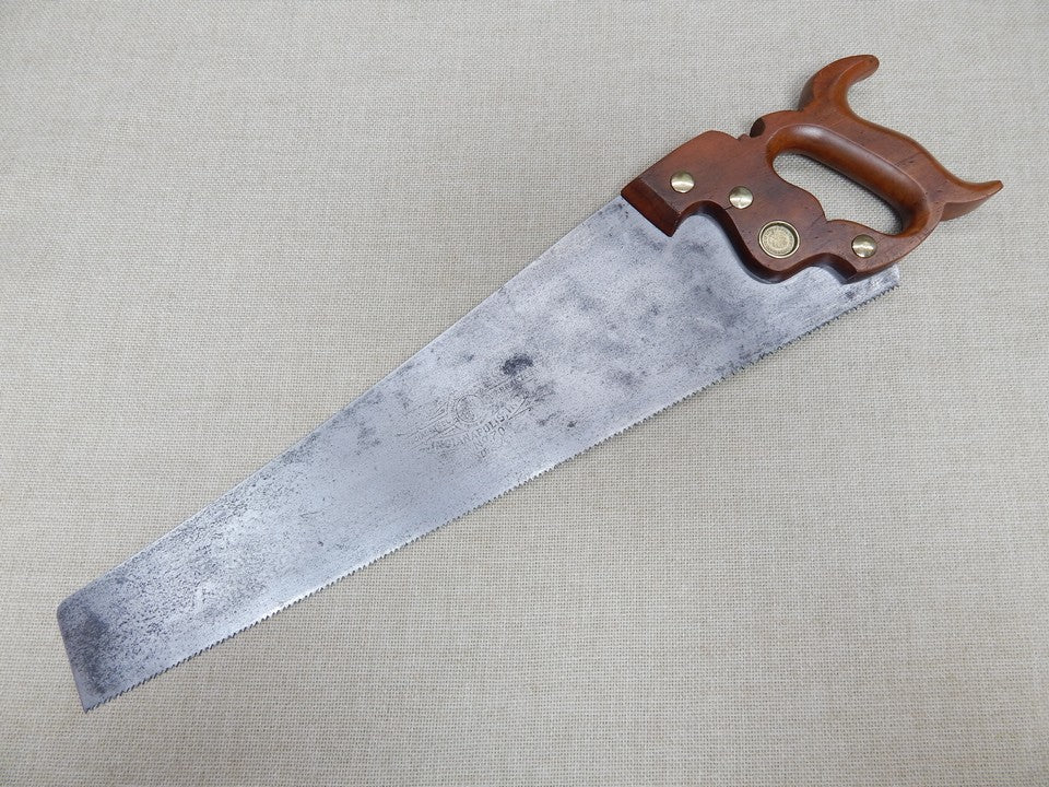 E.C. Atkins No 70 Panel Saw 18 Inch Plate 10ppi Crosscut -- Freshly Sharpened