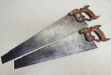 Pair of Barrett, Jarvis & Morris Saws Crosscut and Rip -- Freshly Sharpened