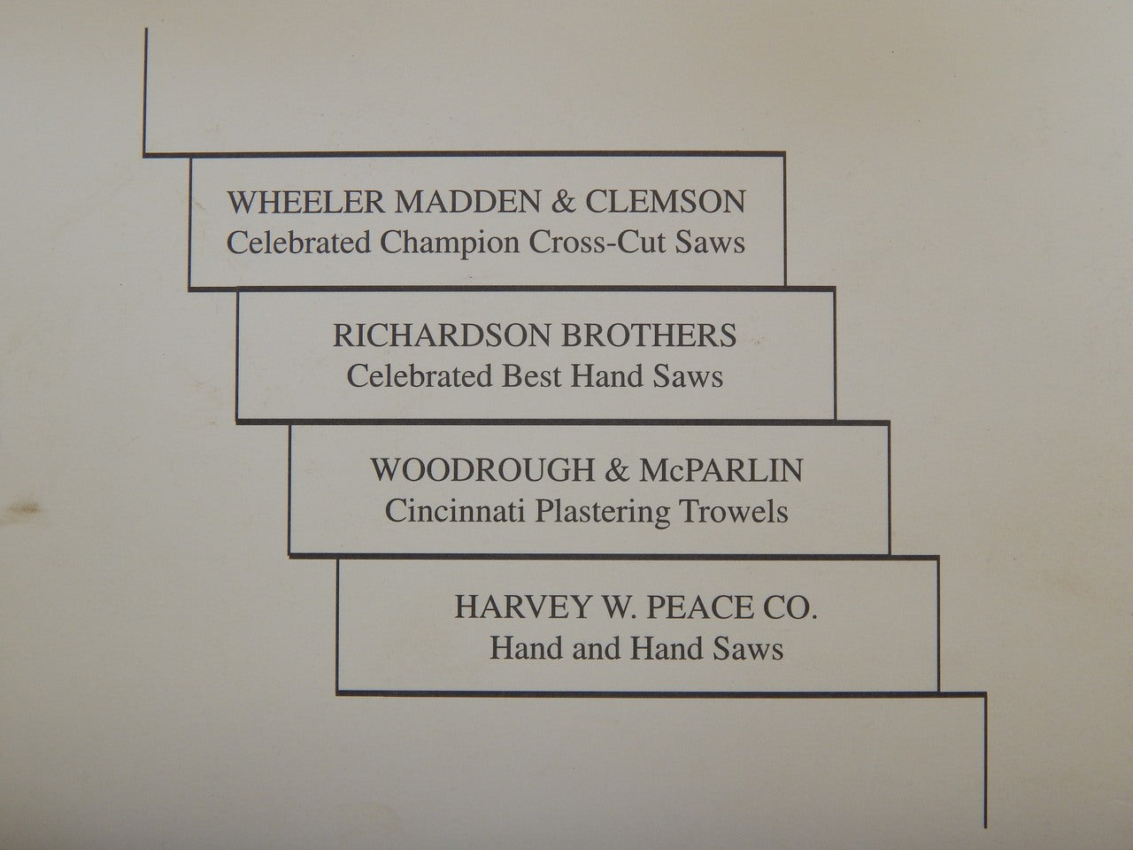 1895 National Saw Company Catalog (reprint)