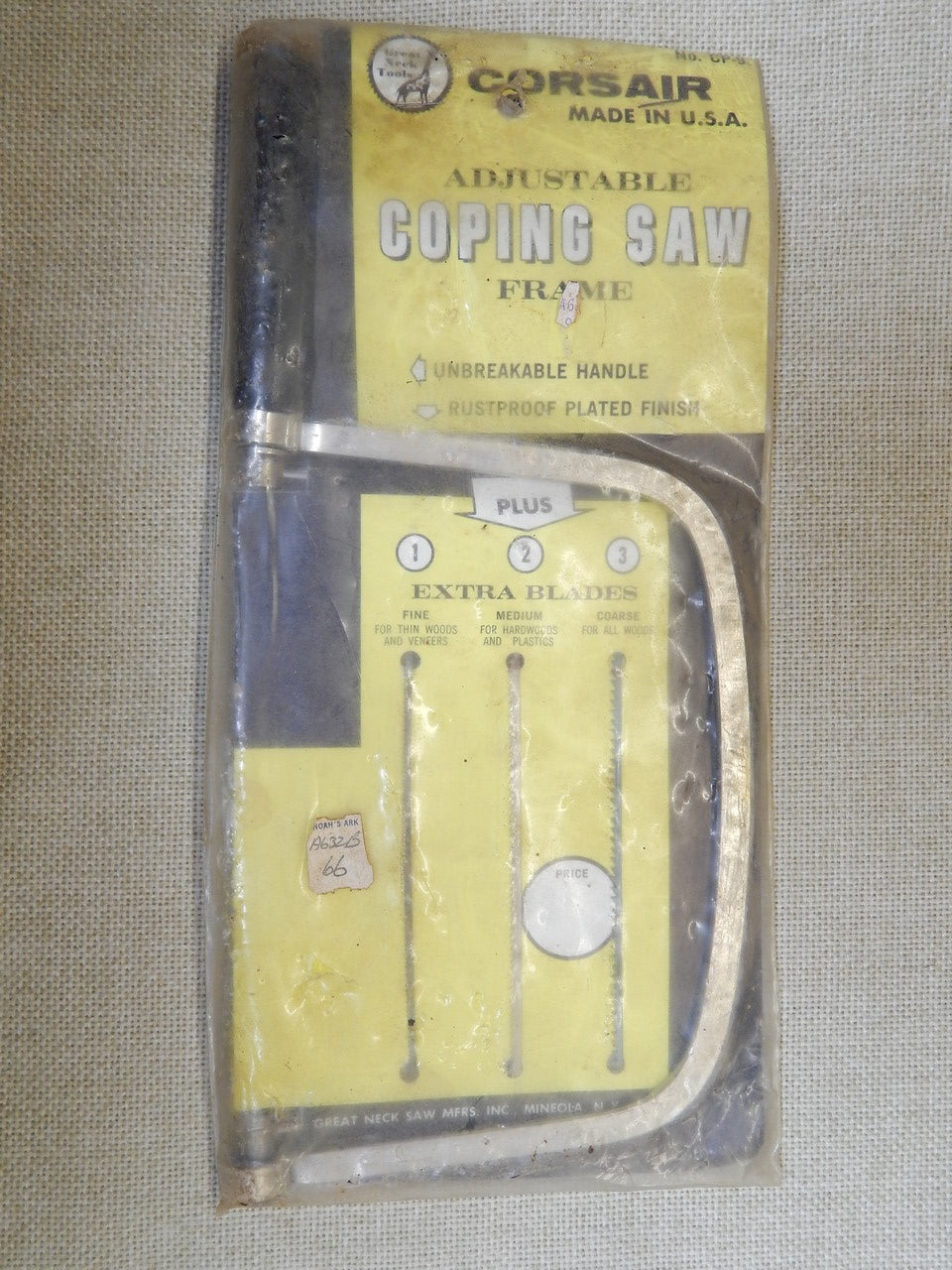 Great Neck Corsair Coping Saw -- New in Package