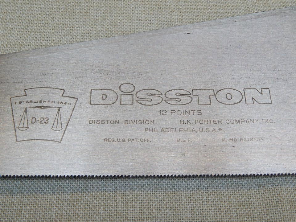 Disston D-23 Crosscut 12ppi -- Freshly Sharpened