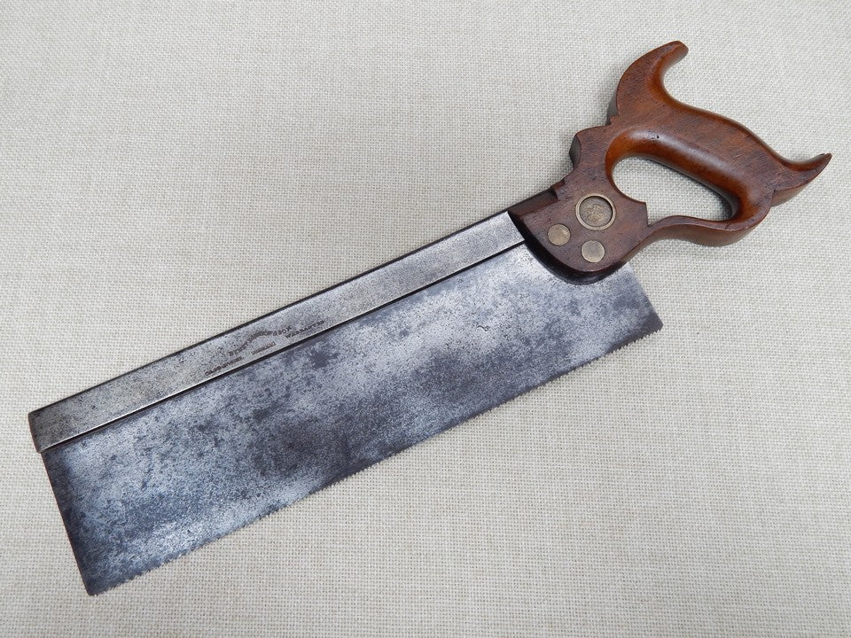 H Disston and Son 12 Inch Tenon Saw 14ppi 1865-1872 -- Freshly Sharpened