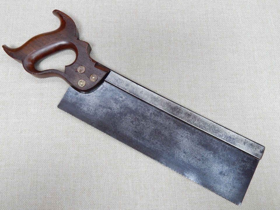 H Disston and Son 12 Inch Tenon Saw 14ppi 1865-1872 -- Freshly Sharpened