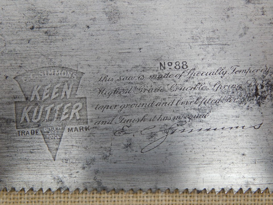 Keen Kutter No 88 Crosscut Saw 8ppi 22 Inch -- Freshly Sharpened