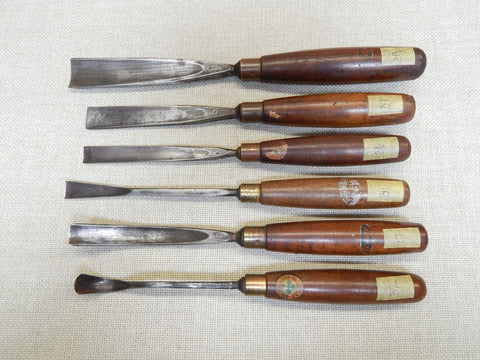 Set of Six Marples Carving Tools