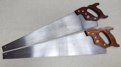 Matched Pair PowrKraft Crosscut & RIp Saws -- Freshly Sharpened