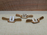 Three Aldon Brass Violin Makers Shaves - Flat, Curved, Round Soles