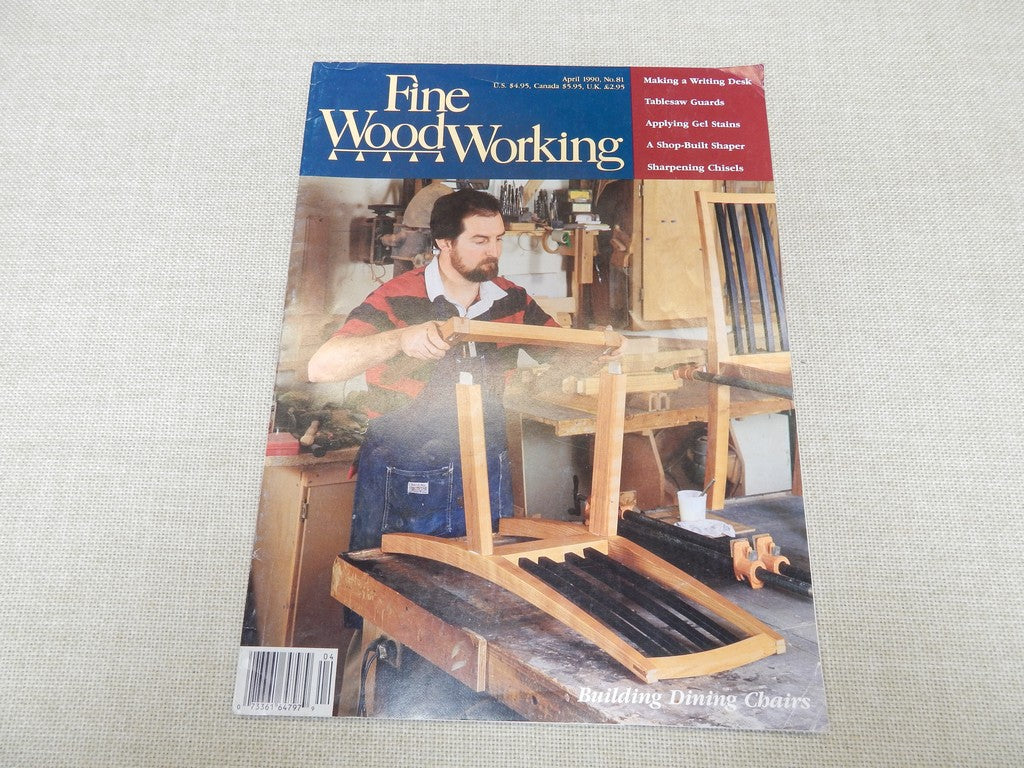Lot of Five Vintage Fine Woodworking Magazines