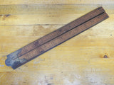 Lufkin No 4883 Folding Rule 24 Inch -- Boxwood and Brass