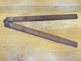 Lufkin No 4883 Folding Rule 24 Inch -- Boxwood and Brass