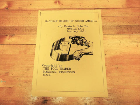 Handsaw Makers of North America -- Book Excerpt with Sawmaker Listings