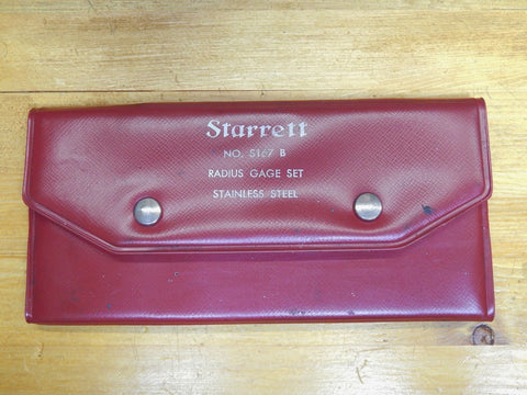 Starrett Radius Gage Set No S167B
